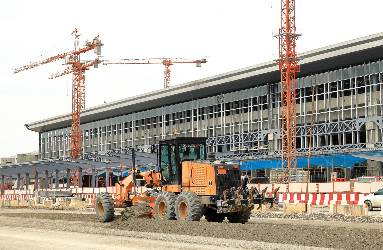 Construction crew on a Texas job site bonded by AllTex Surety
